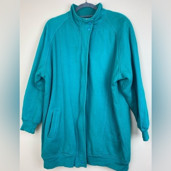 Shacket Vintage turquoise Cotton Lined Drop Shoulder Coat by Pb collection OS - Picture 3 of 6